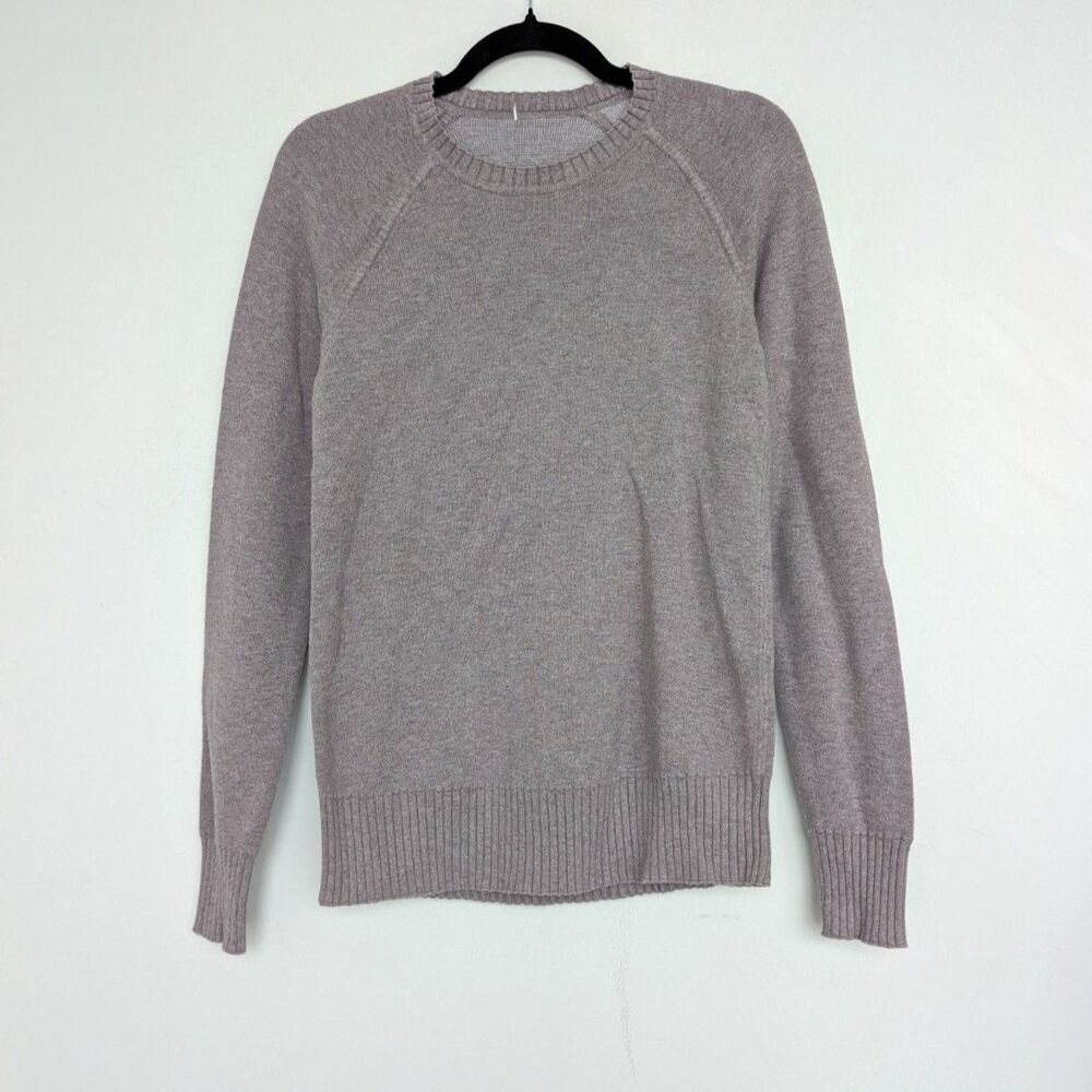 Lululemon Women's Still Lotus Reversible Sweater Thumb Holes Stretch Sz 6